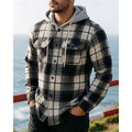 Emory | Robust Hooded Rutigt Skjorta Jacka