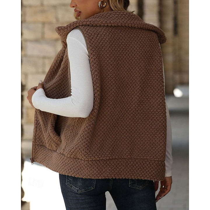 Willow | Mysig Texturerad Zip Väst