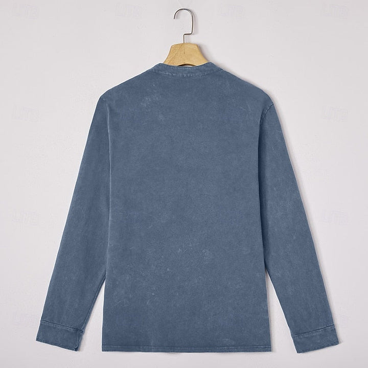 Blaine | Vintage Tvättad Henley Skjorta