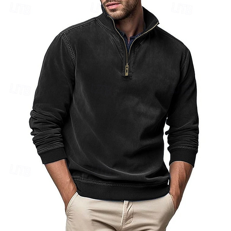 Caleb | Quarter-Zip Sweatshirt med Ståkrage