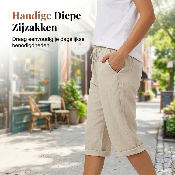 Elise | Avslappnade knälånga shorts