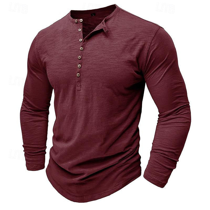Ashton | Klassisk långärmad Henley-tröja