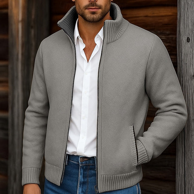 Gregory | Ståkrage Zip Cardigan