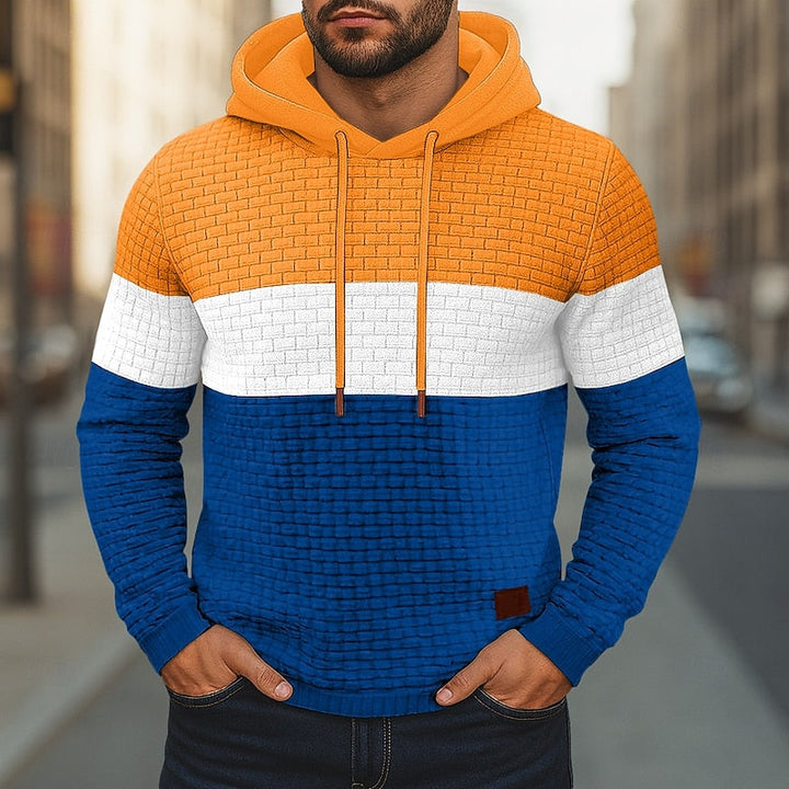 Hollis | Färgblock Texturerad Hoodie