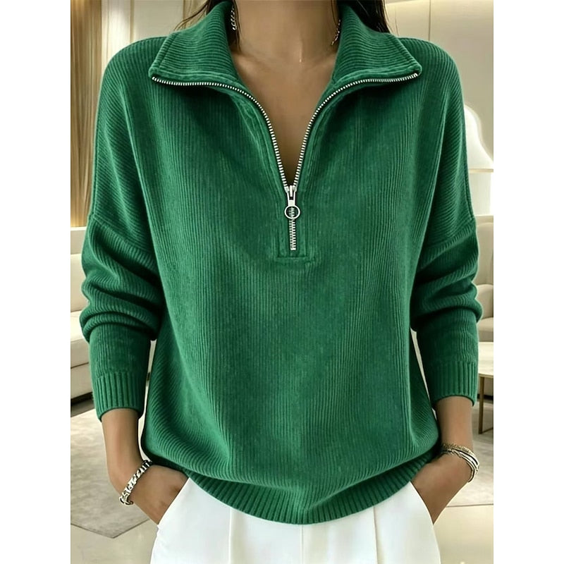 Georgina | Quarter-Zip Krage Pullover