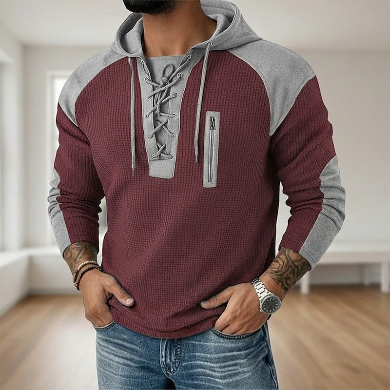 Wesley | Snörning Hoodie med Huva