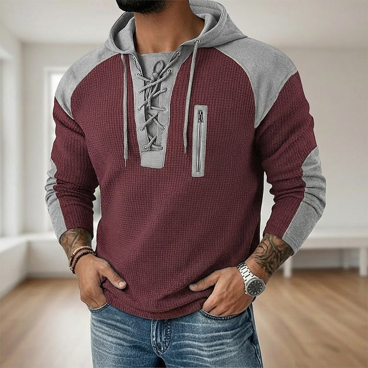 Wesley | Snörning Hoodie med Huva