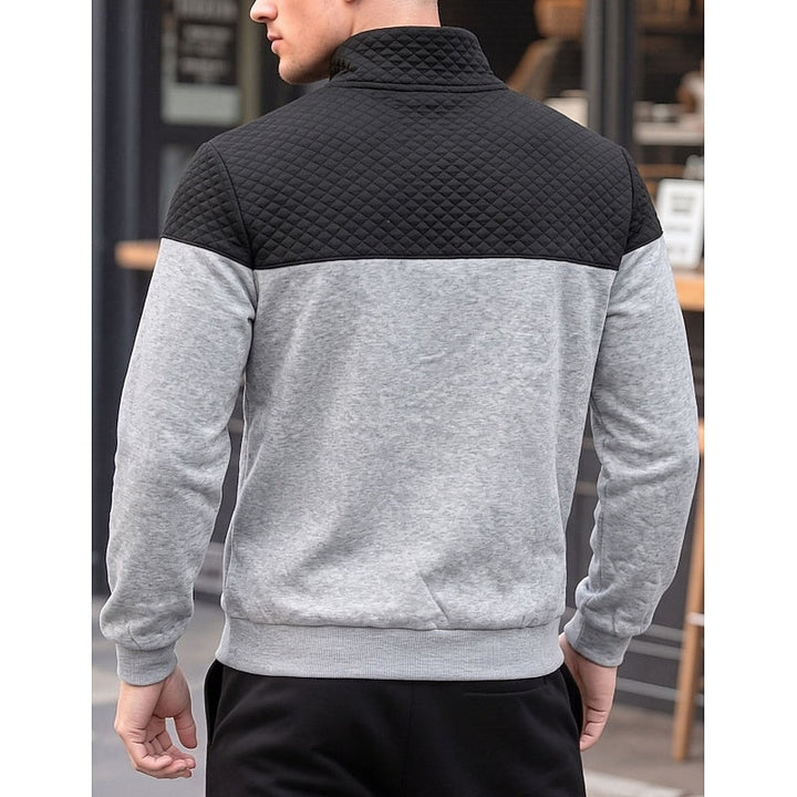 Braxton | Texturerad Quarter-Zip Sweatshirt
