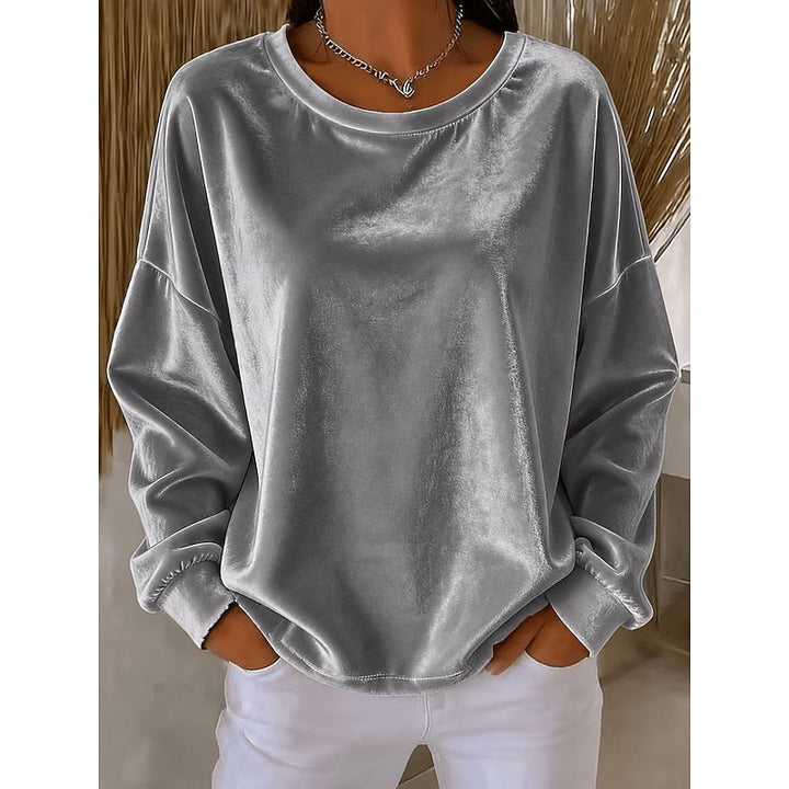 Rosanna | Avslappnad Crew-Neck Topp