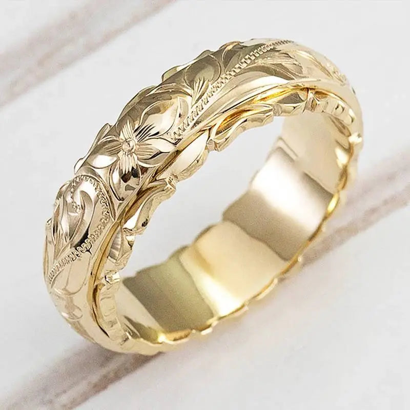 Joann | Stilig Blommig Guld Ring
