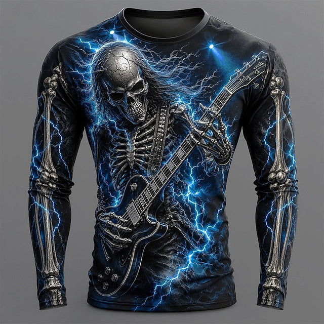Ronan | Skelettgitarr Halloween Långärmad T-shirt