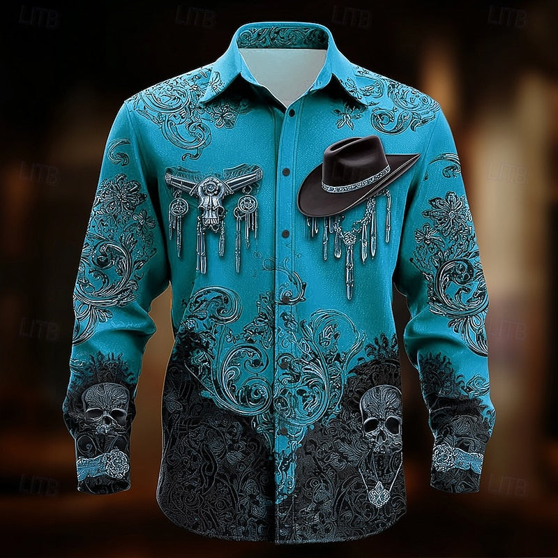 Clint | Western Halloween Utsmyckad Skjorta