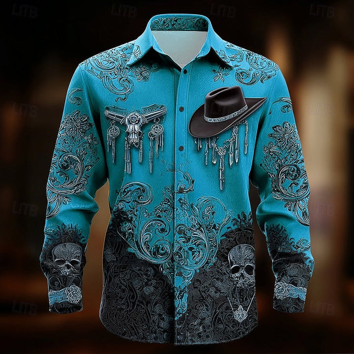 Clint | Western Halloween Utsmyckad Skjorta