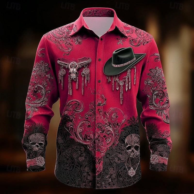 Clint | Western Halloween Utsmyckad Skjorta