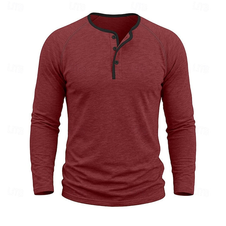 Owen | Klassisk Button Henley Skjorta