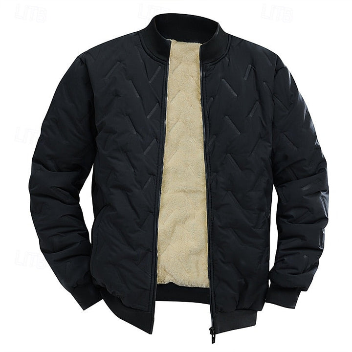 Douglas | Texturerad Kviltad Bomberjacka
