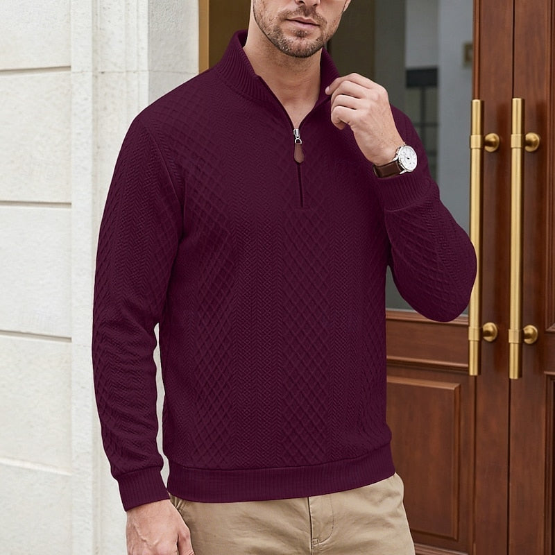 Nash | Texturerad Quarter-Zip Pullover