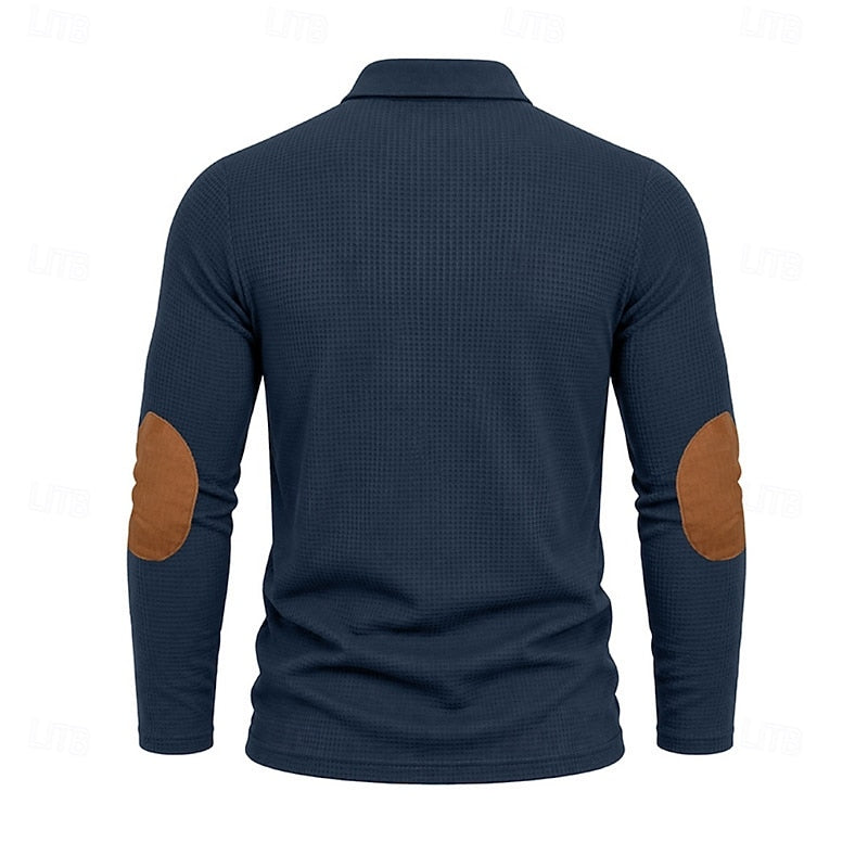 Bennett | Texturerad Färgblock Polo T-shirt