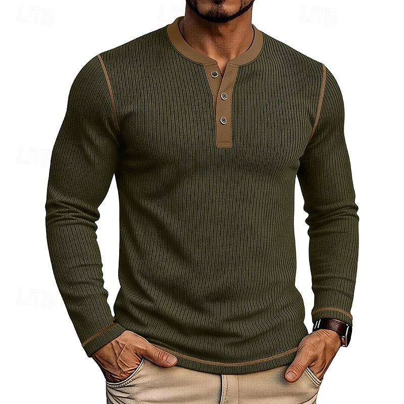 Jared | Ribbade Henley Skjorta