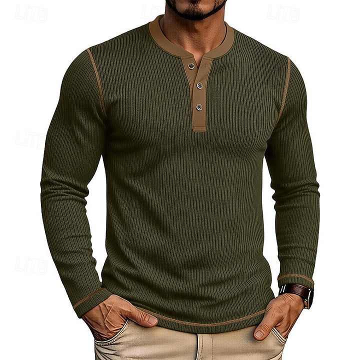 Jared | Ribbade Henley Skjorta