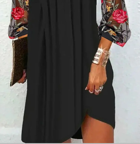 Camille | Elegant Blommig Ärmdress