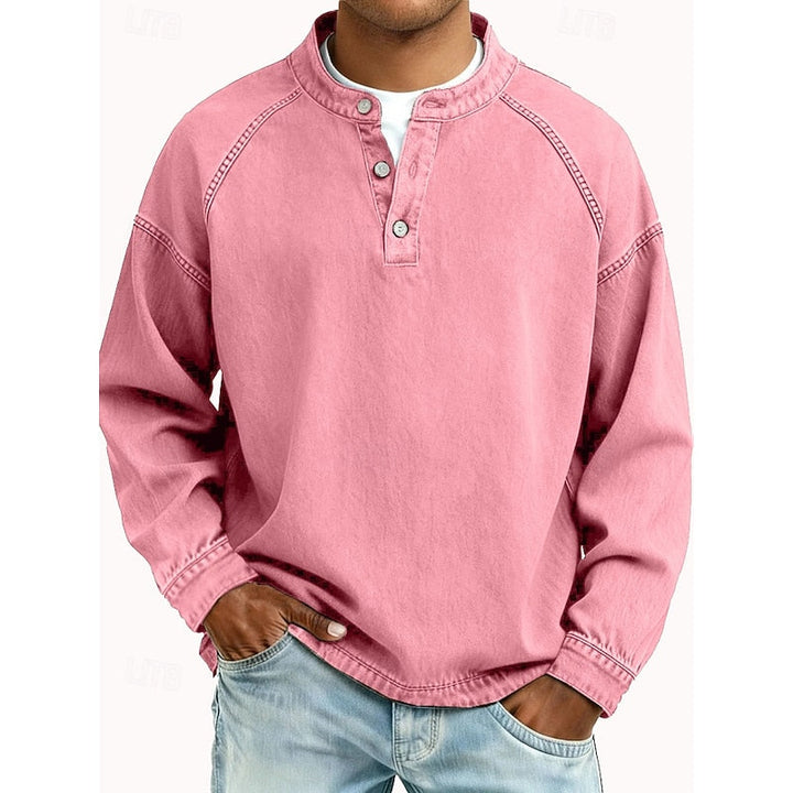 Colby | Vintage Tvättad Henley Skjorta