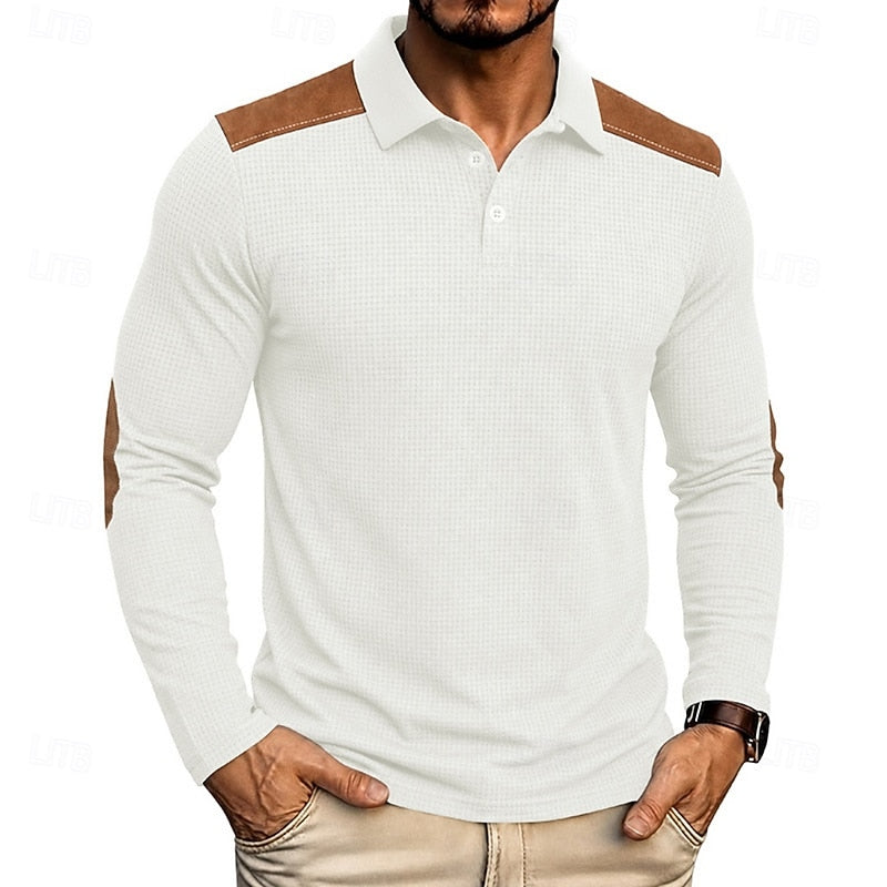 Bennett | Texturerad Färgblock Polo T-shirt