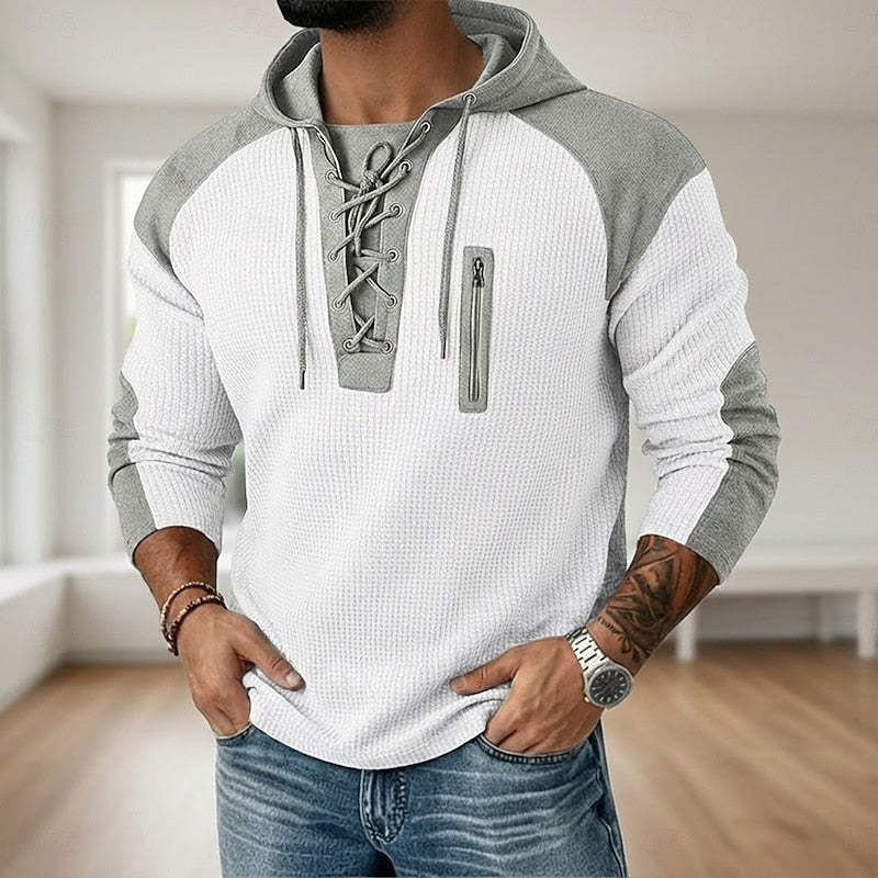 Wesley | Snörning Hoodie med Huva