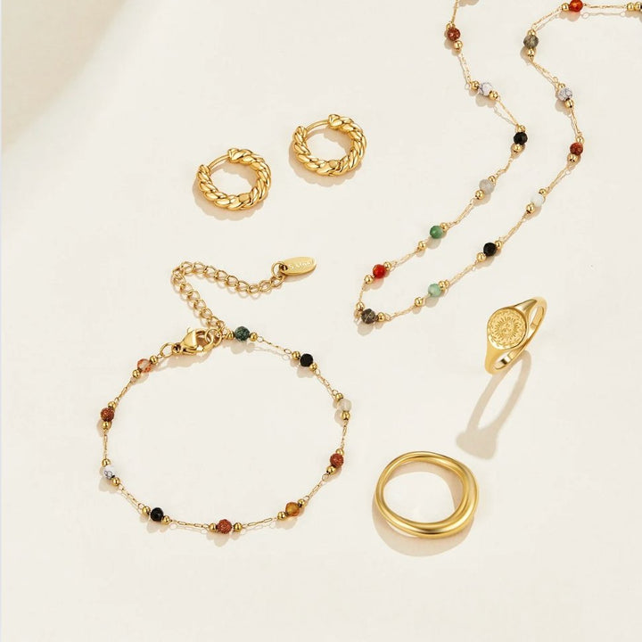 Donna | Elegant Pärlad Minimalistisk Halsband