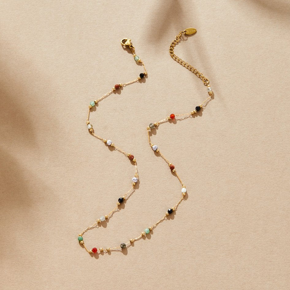 Donna | Elegant Pärlad Minimalistisk Halsband