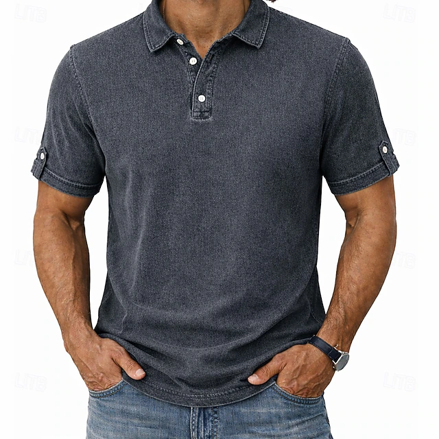 Dominic | Vintage-Wash Polo T-shirt
