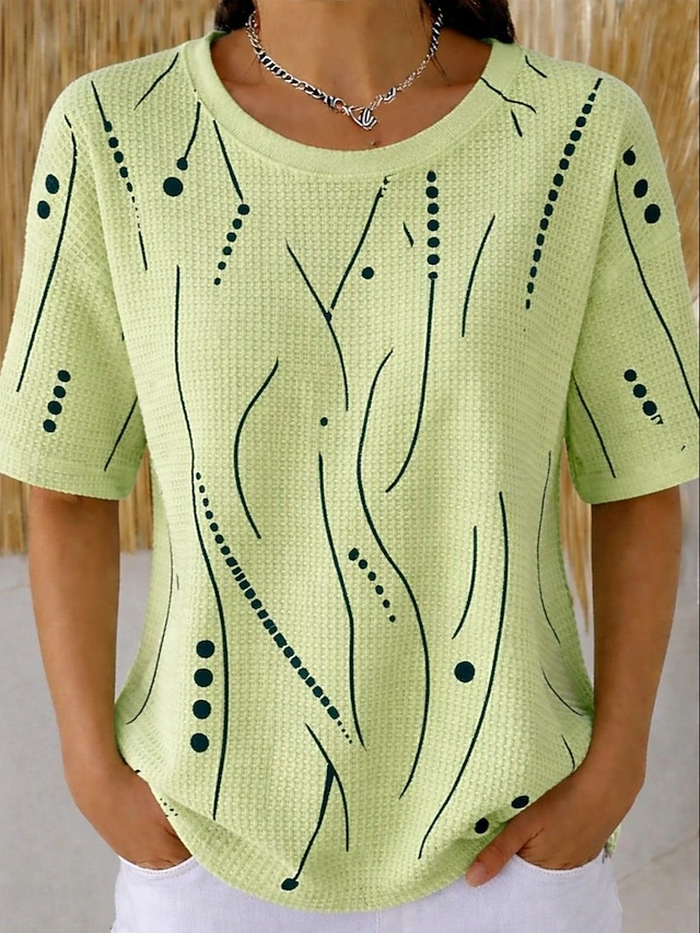 Sylvia | Texturerad Kortärmad Topp