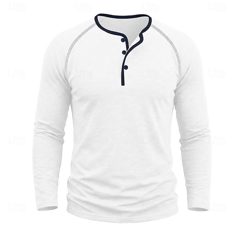 Owen | Klassisk Button Henley Skjorta