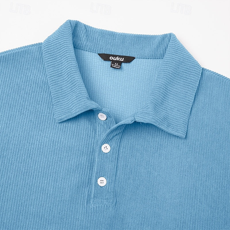 Wallace | Texturerad långärmad polo
