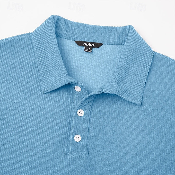 Wallace | Texturerad långärmad polo