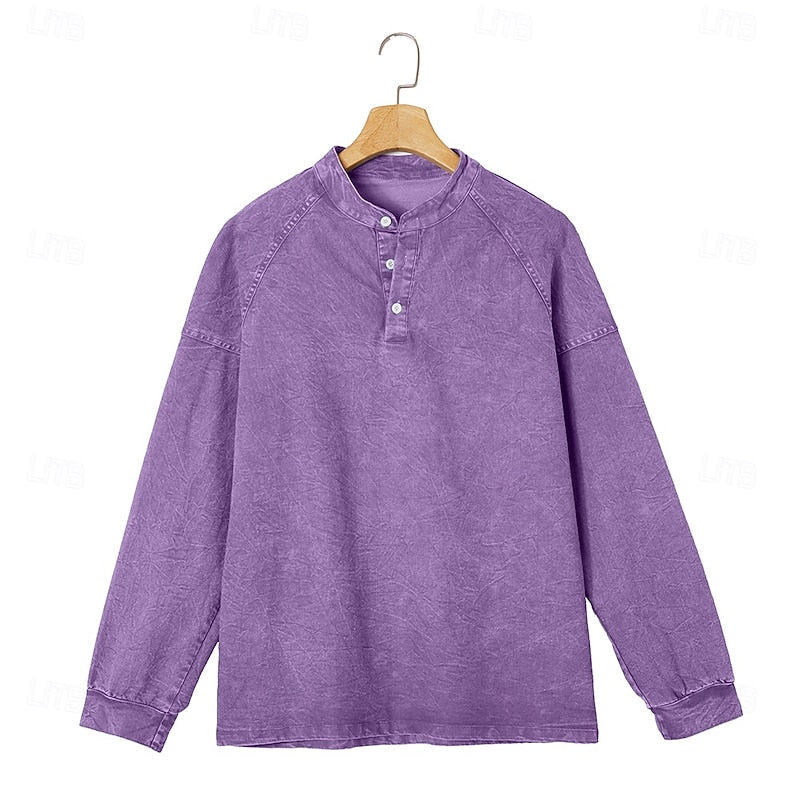 Colby | Vintage Tvättad Henley Skjorta