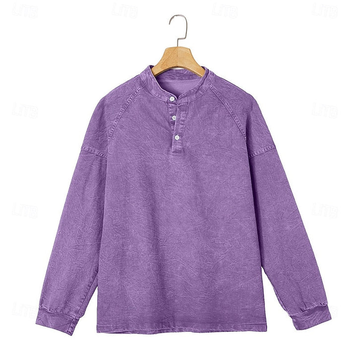 Colby | Vintage Tvättad Henley Skjorta