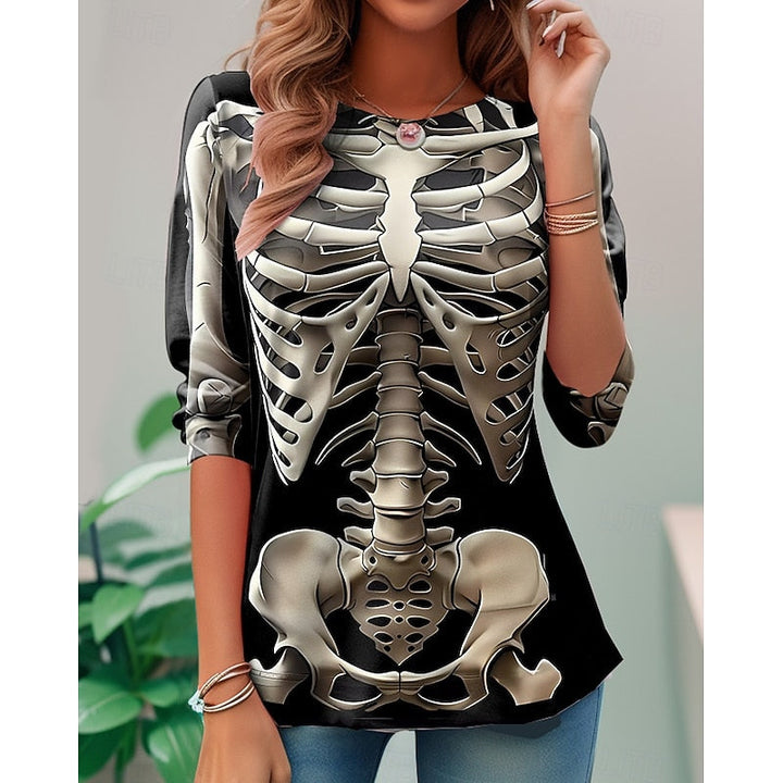 Iris | Halloween Skelettrörelse med Långa Ärmar