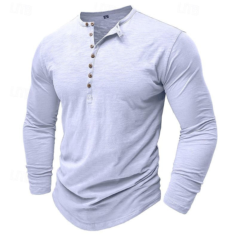 Ashton | Klassisk långärmad Henley-tröja