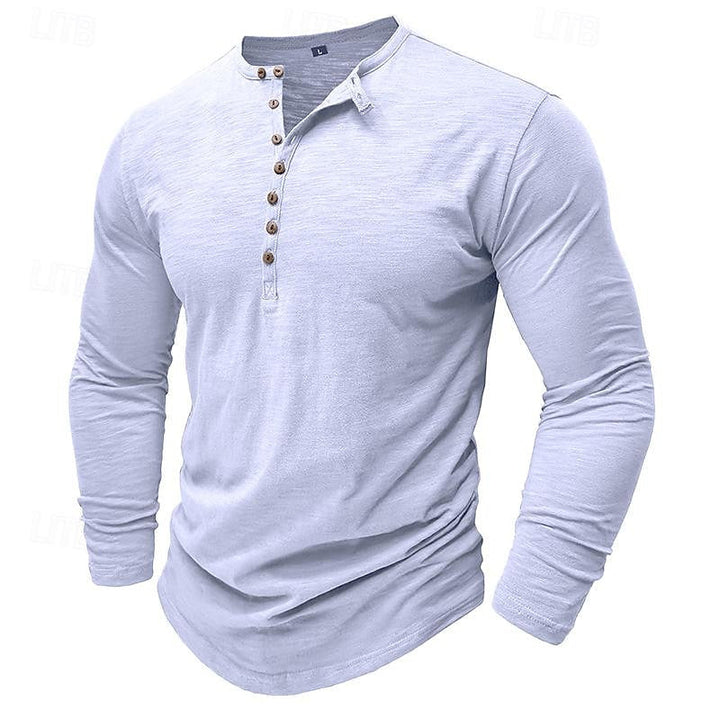 Ashton | Klassisk långärmad Henley-tröja