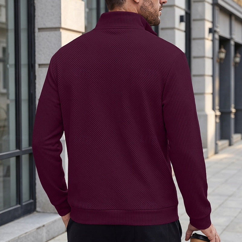 Quentin | Texturerad Quarter-Zip Pullover