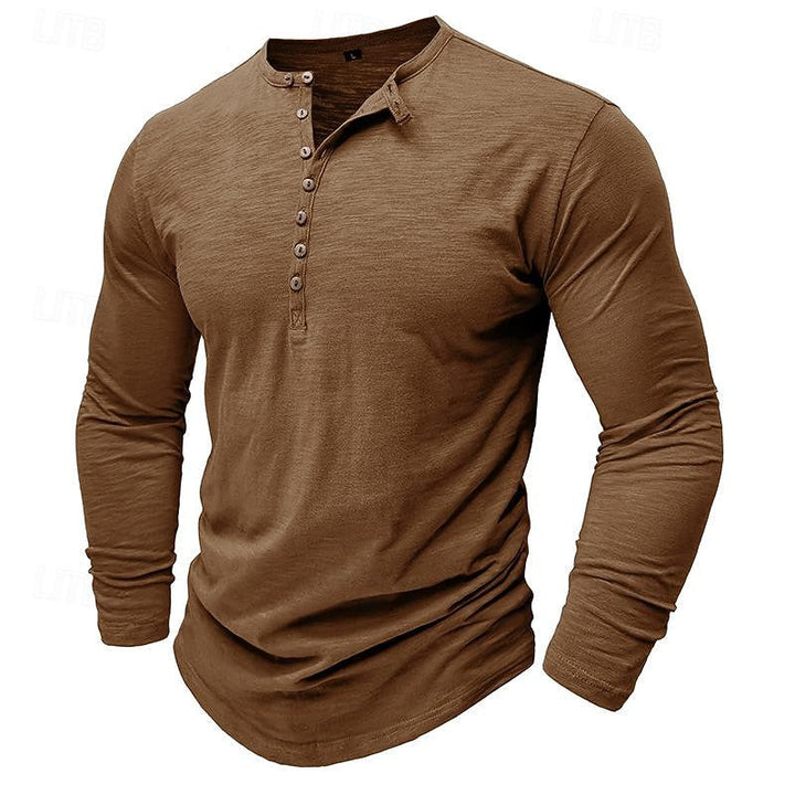 Ashton | Klassisk långärmad Henley-tröja
