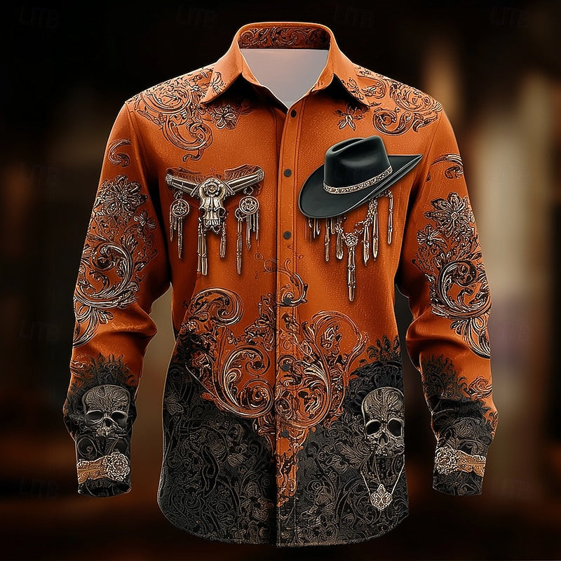 Clint | Western Halloween Utsmyckad Skjorta