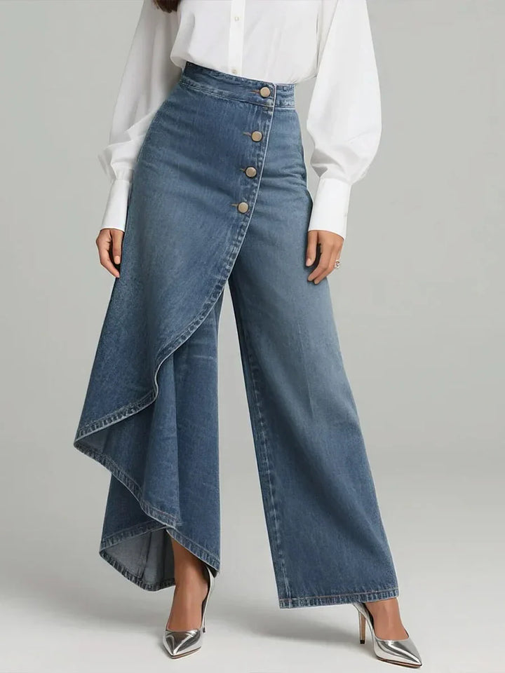 Margaret | Elegant Högmidjade Vida Byxor