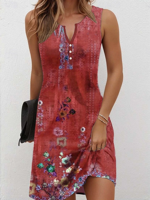 Willa | Blommig ärmlös sommarklänning