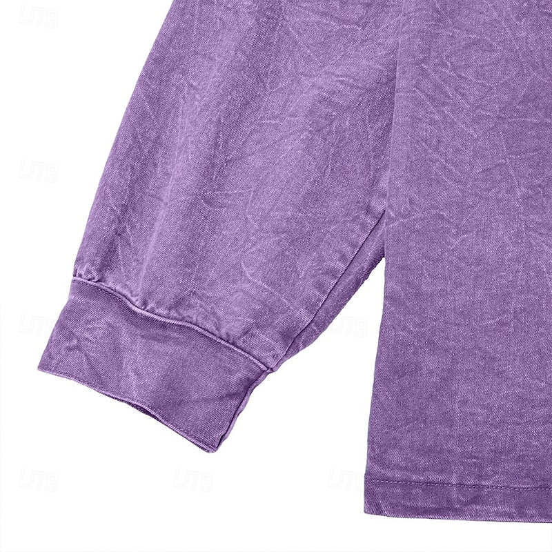 Trent | Vintage Tvättad Ståkrage Henley Skjorta