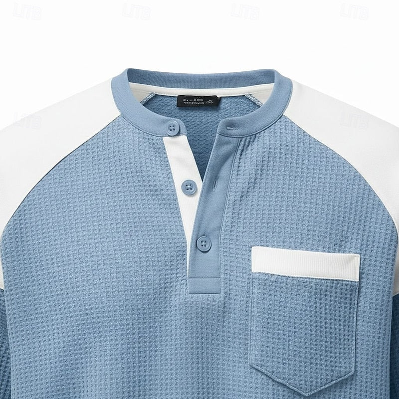 Ellison | Färgblock Långärmad Henley