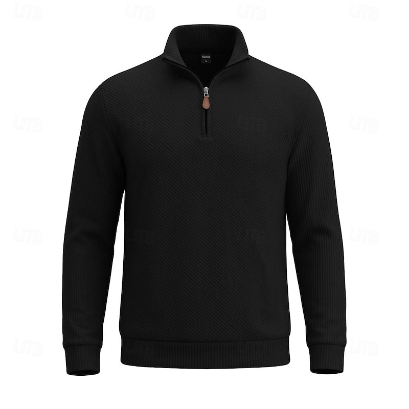 Quentin | Texturerad Quarter-Zip Pullover