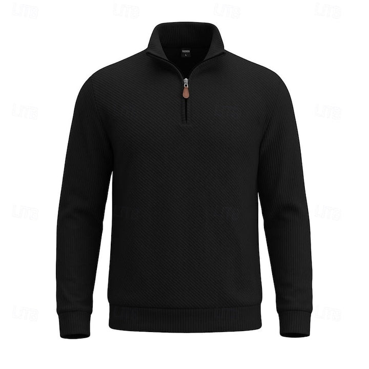Quentin | Texturerad Quarter-Zip Pullover