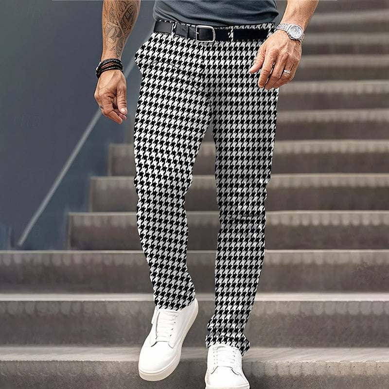 Nolan | Skräddarsydd Houndstooth Byxa